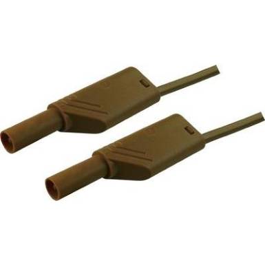 Mérőzsinór, szigetelt mérővezeték 2db 4mm-es toldható banándugóval 2,5 mm² PVC, 2 m barna SKS Hirschmann MLS WS 200/2,5 Mérőzsinór, szigetelt mérővezeték 2db 4mm-es toldható banándugóval 2,5 mm² PVC, 2 m barna SKS Hirschmann MLS WS 200/2,5