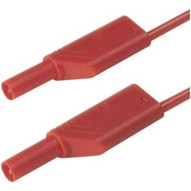 Mérőzsinór, szigetelt mérővezeték 2db 4mm-es toldható banándugóval 1 mm² PVC, 1 m piros SKS Hirschmann MLS WS 100/1 Mérőzsinór, szigetelt mérővezeték 2db 4mm-es toldható banándugóval 1 mm² PVC, 1 m piros SKS Hirschmann MLS WS 100/1