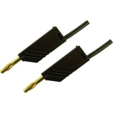 Mérőzsinór, mérővezeték 2db 4mm-es toldható banándugóval 2,5 mm² PVC, 1.5 m fekete SKS Hirschmann MLN 150/2,5 Au Mérőzsinór, mérővezeték 2db 4mm-es toldható banándugóval 2,5 mm² PVC, 1.5 m fekete SKS Hirschmann MLN 150/2,5 Au