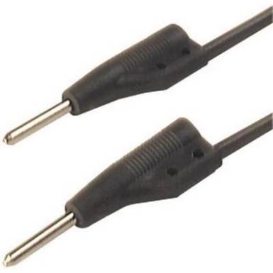 Mérőzsinór, mérővezeték 2db 2mm-es toldható banándugóval 0.5 mm² PVC, 25cm fekete SKS Hirschmann MVL 2/25 sw Mérőzsinór, mérővezeték 2db 2mm-es toldható banándugóval 0.5 mm² PVC, 25cm fekete SKS Hirschmann MVL 2/25 sw