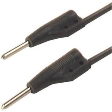 Mérőzsinór, mérővezeték 2db 2mm-es toldható banándugóval 0.5 mm² PVC, 50cm fekete SKS Hirschmann MVL 2/50 sw Mérőzsinór, mérővezeték 2db 2mm-es toldható banándugóval 0.5 mm² PVC, 50cm fekete SKS Hirschmann MVL 2/50 sw