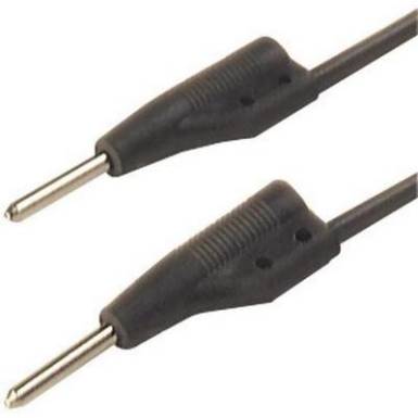 Mérőzsinór, mérővezeték 2db 2mm-es toldható banándugóval 0.5 mm² PVC, 1 m fekete SKS Hirschmann MVL 2/100 sw Mérőzsinór, mérővezeték 2db 2mm-es toldható banándugóval 0.5 mm² PVC, 1 m fekete SKS Hirschmann MVL 2/100 sw
