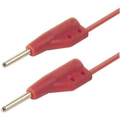 Mérőzsinór, mérővezeték 2db 2mm-es toldható banándugóval 0.5 mm² PVC, 1 m piros SKS Hirschmann MVL 2/100 rt Mérőzsinór, mérővezeték 2db 2mm-es toldható banándugóval 0.5 mm² PVC, 1 m piros SKS Hirschmann MVL 2/100 rt