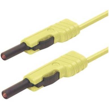 Mérőzsinór, mérővezeték 2db 4mm-es toldható banándugóval 1 mm² PVC, 50cm sárga SKS Hirschmann MLB 50/1 V Mérőzsinór, mérővezeték 2db 4mm-es toldható banándugóval 1 mm² PVC, 50cm sárga SKS Hirschmann MLB 50/1 V