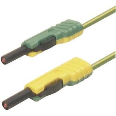 Mérőzsinór, mérővezeték 2db 4mm-es toldható banándugóval 1 mm² PVC, 1 m sárga SKS Hirschmann MLB 100/1 V Mérőzsinór, mérővezeték 2db 4mm-es toldható banándugóval 1 mm² PVC, 1 m sárga SKS Hirschmann MLB 100/1 V