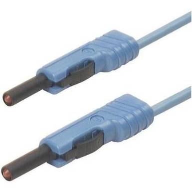 Mérőzsinór, mérővezeték 2db 4mm-es toldható banándugóval 1 mm² PVC, 2 m kék SKS Hirschmann MLB 200/1 V Mérőzsinór, mérővezeték 2db 4mm-es toldható banándugóval 1 mm² PVC, 2 m kék SKS Hirschmann MLB 200/1 V