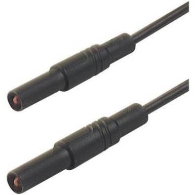 Mérőzsinór, mérővezeték 4 mm-es banándugóval, 1 mm² Szilikon 2 m fekete SKS Hirschmann MLS SIL GG 200/1 Mérőzsinór, mérővezeték 4 mm-es banándugóval, 1 mm² Szilikon 2 m fekete SKS Hirschmann MLS SIL GG 200/1