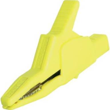 Szigetelet krokodilcsipesz, m&eacute;rőcsipesz 4 mm-es csatlakoz&oacute;aljjal, s&aacute;rga SKS Hirschmann AK 2 B 2540