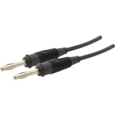 Mérőzsinór, mérővezeték 4 mm-es banándugóval, 1 mm² Szilikon 1 m fekete SKS Hirschmann SML 100/1 Mérőzsinór, mérővezeték 4 mm-es banándugóval, 1 mm² Szilikon 1 m fekete SKS Hirschmann SML 100/1