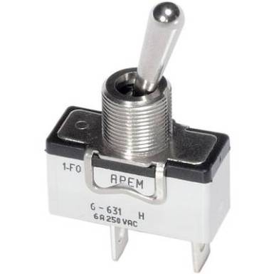 APEM karos kapcsoló 1 x be/ki/be 250 V/AC 6 A, 6-639H/2 APEM karos kapcsoló 1 x be/ki/be 250 V/AC 6 A, 6-639H/2
