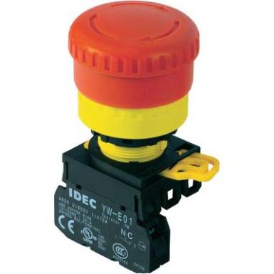 Vészkikapcsoló 22 mm, 240 V/AC 6 A, Idec YW1B-V4E01R Vészkikapcsoló 22 mm, 240 V/AC 6 A, Idec YW1B-V4E01R