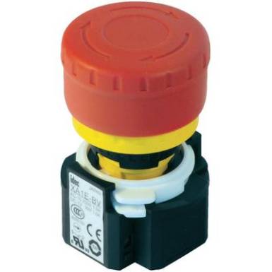 Vészkikapcsoló 16 mm, 250 V/AC 3 A, 2 nyitó, Idec XA1E-BV302R Vészkikapcsoló 16 mm, 250 V/AC 3 A, 2 nyitó, Idec XA1E-BV302R