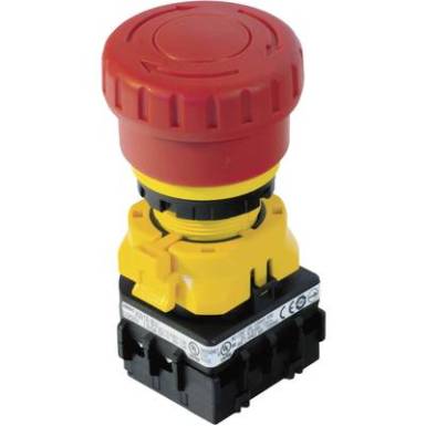 Vészkikapcsoló 22 mm, 250 V/AC 3 A, 1 záró/3 nyitó, Idec XW1E-BV413MFR Vészkikapcsoló 22 mm, 250 V/AC 3 A, 1 záró/3 nyitó, Idec XW1E-BV413MFR