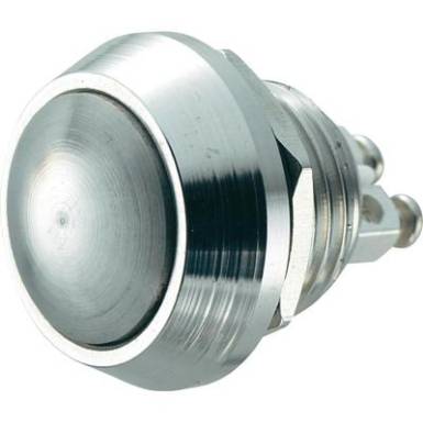 Vand&aacute;lbiztos nyom&oacute;gomb, 12MM nikkelezett, GQ12B-N 2A/48V