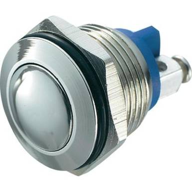 Vand&aacute;lbiztos nyom&oacute;gomb, 16MM nikkelezett, GQ16B-N 2A/48V