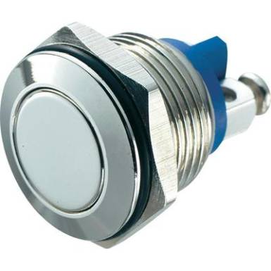 Vandálbiztos nyomógomb, 16MM nikkelezett, GQ16F-N 2A/48V Vandálbiztos nyomógomb, 16MM nikkelezett, GQ16F-N 2A/48V
