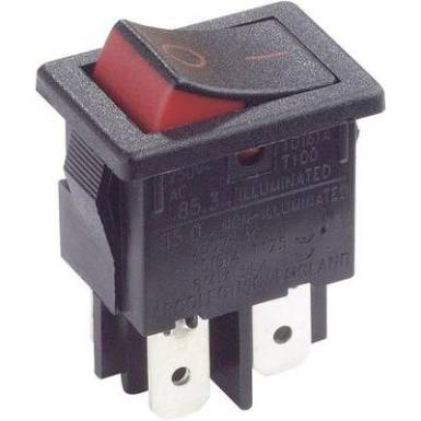 Billenőkapcsol&oacute; 10(6)A/250V fekete/piros