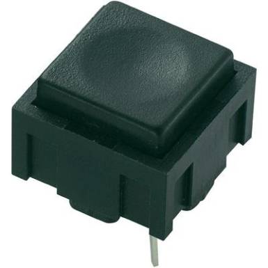 Nyomógomb 50 V DC/AC 0,025 A, 1 x ki/(be), fekete, PBS-18B Nyomógomb 50 V DC/AC 0,025 A, 1 x ki/(be), fekete, PBS-18B