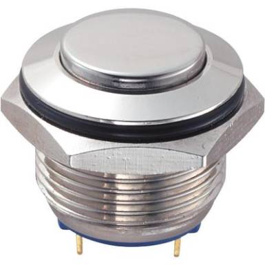 Vandálbiztos nyomógomb, 1xki/(be), 16 mm, 2A / 48VDC, GQ16H-10/J/N Vandálbiztos nyomógomb, 1xki/(be), 16 mm, 2A / 48VDC, GQ16H-10/J/N