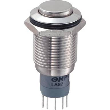 Vandálbiztos nyomókapcsoló, 16 mm, 250 V/AC 3A, LAS2GQH-11Z/S/P Vandálbiztos nyomókapcsoló, 16 mm, 250 V/AC 3A, LAS2GQH-11Z/S/P