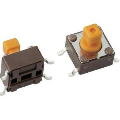 SMD nyomógomb 12 V/DC 50 mA, 1 x ki/(be), Mentor 1254.1207 SMD nyomógomb 12 V/DC 50 mA, 1 x ki/(be), Mentor 1254.1207