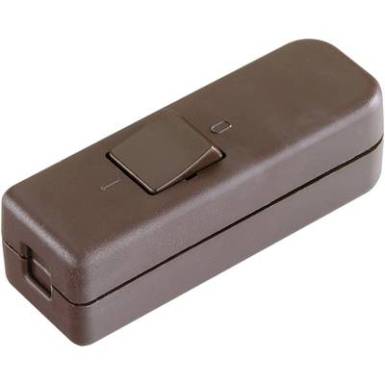interBär 1 pólusú zsinórkapcsoló, 6 A 250 V/AC, barna interBär 1 pólusú zsinórkapcsoló, 6 A 250 V/AC, barna