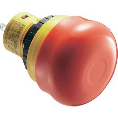 V&eacute;szkikapcsol&oacute; gomb 16 mm, 250 V/AC 3 A, 2 nyit&oacute;, Idec AB6E-3BV02PRH