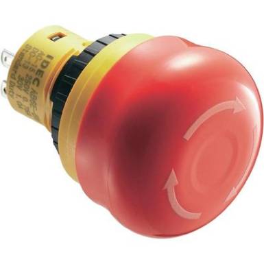 Vészkikapcsoló gomb 16 mm, 250 V/AC 3 A, 2 nyitó, Idec AB6E-3BV02PRM Vészkikapcsoló gomb 16 mm, 250 V/AC 3 A, 2 nyitó, Idec AB6E-3BV02PRM