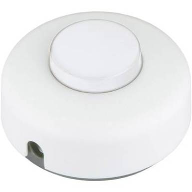 interBär 1 pólusú lábkapcsoló, 2 A 250 V/AC, fehér interBär 1 pólusú lábkapcsoló, 2 A 250 V/AC, fehér