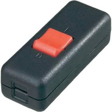 interBär 2 pólusú zsinórkapcsoló, 10 A 250 V/AC, fekete (piros) interBär 2 pólusú zsinórkapcsoló, 10 A 250 V/AC, fekete (piros)