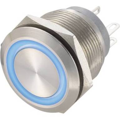 Vandálbiztos nyomógomb 250 V/AC 0,5 A, 1 x ki/(be), IP67, kék Vandálbiztos nyomógomb 250 V/AC 0,5 A, 1 x ki/(be), IP67, kék