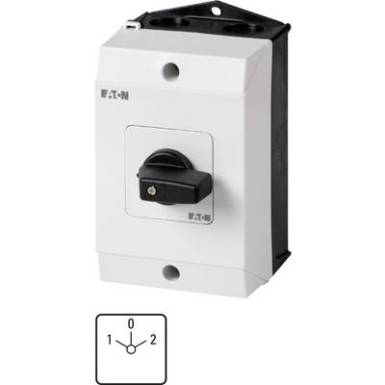 Be-ki kapcsoló 20 A 2 x 60 °, szürke/fekete, Eaton T0-3-8212/I1 Be-ki kapcsoló 20 A 2 x 60 °, szürke/fekete, Eaton T0-3-8212/I1
