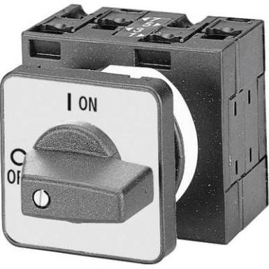 Be-ki kapcsol&oacute; 20 A 1 x 90 &deg;, sz&uuml;rke/fekete, Eaton T0-2-1/E