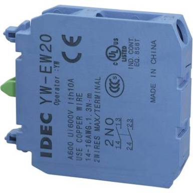 Érintkező elem 2 záró, 240 V/AC 6 A, Idec YW-EW20 Érintkező elem 2 záró, 240 V/AC 6 A, Idec YW-EW20
