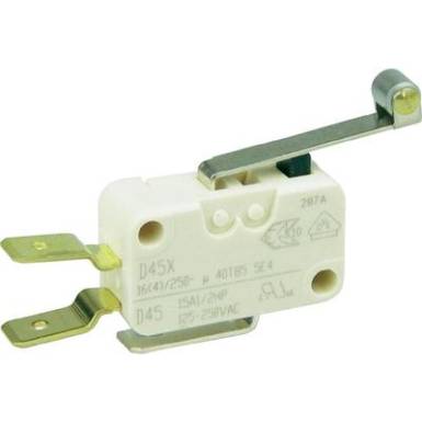 Cherry miniatűr karos mikrokapcsol&oacute;, 250V/AC, 1 v&aacute;lt&oacute;, cs&uacute;sz&oacute;sarus, D459-V3RD