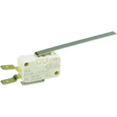 Cherry miniatűr karos mikrokapcsoló, 250V/AC, 1 váltó, csúszósarus, D45U-V3LL Cherry miniatűr karos mikrokapcsoló, 250V/AC, 1 váltó, csúszósarus, D45U-V3LL