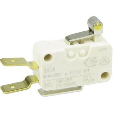 Cherry miniatűr karos mikrokapcsoló, 250V/AC, 1 váltó, csúszósarus, D45U-V3RA Cherry miniatűr karos mikrokapcsoló, 250V/AC, 1 váltó, csúszósarus, D45U-V3RA