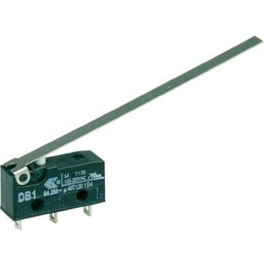 Cherry szubminiatűr mikrokapcsoló, 250V/AC, 1 váltó, forrasztós, DB1C-A1LD Cherry szubminiatűr mikrokapcsoló, 250V/AC, 1 váltó, forrasztós, DB1C-A1LD