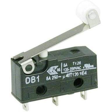 Cherry szubminiatűr mikrokapcsoló, 250V/AC, 1 váltó, forrasztós, DB1C-A1RC Cherry szubminiatűr mikrokapcsoló, 250V/AC, 1 váltó, forrasztós, DB1C-A1RC