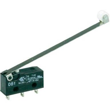 Cherry szubminiatűr mikrokapcsoló, 250V/AC, 1 váltó, forrasztós, DB1C-A1RD Cherry szubminiatűr mikrokapcsoló, 250V/AC, 1 váltó, forrasztós, DB1C-A1RD