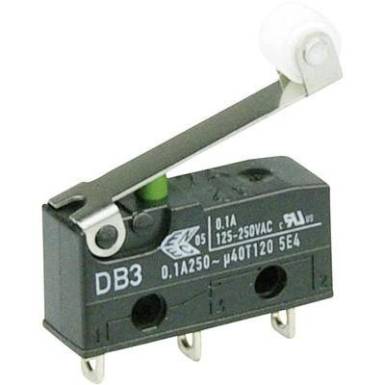 Cherry szubminiatűr mikrokapcsoló, 250V/AC, 1 váltó, forrasztós, DB3C-A1RC Cherry szubminiatűr mikrokapcsoló, 250V/AC, 1 váltó, forrasztós, DB3C-A1RC