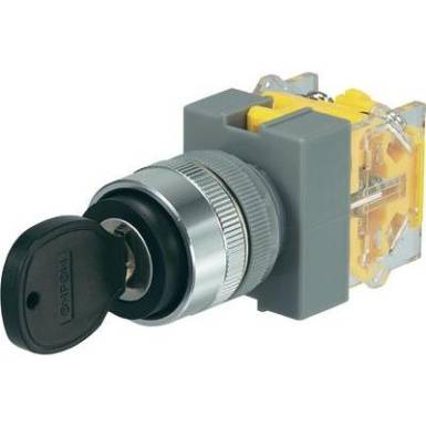 Kulcsos kapcsoló, 250 V/AC, 5 A, 3 x 45 ° beépítési ∅ 22 mm Conrad Y090-A-20Y/33 Kulcsos kapcsoló, 250 V/AC, 5 A, 3 x 45 ° beépítési ∅ 22 mm Conrad Y090-A-20Y/33