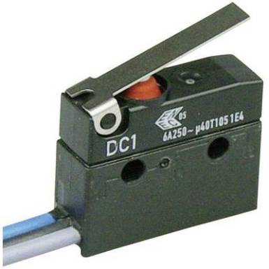 Szubminiatűr kapcsoló, 250 V/AC 1 váltó Litze 500 mm 250 V/AC IP67 Cherry Switches DC1C-C3LB Szubminiatűr kapcsoló, 250 V/AC 1 váltó Litze 500 mm 250 V/AC IP67 Cherry Switches DC1C-C3LB