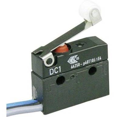 Szubminiatűr kapcsoló, 250 V/AC 1 váltó Litze 500 mm 250 V/AC IP67 Cherry Switches DC1C-C3RB Szubminiatűr kapcsoló, 250 V/AC 1 váltó Litze 500 mm 250 V/AC IP67 Cherry Switches DC1C-C3RB