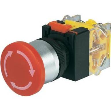Vészkikapcsoló, 250 V/AC 5 A fém, 1 záró, 1 nyitó beépítési ∅ 22 mm Conrad LAS0 LAS0-A3Y-11TS Vészkikapcsoló, 250 V/AC 5 A fém, 1 záró, 1 nyitó beépítési ∅ 22 mm Conrad LAS0 LAS0-A3Y-11TS
