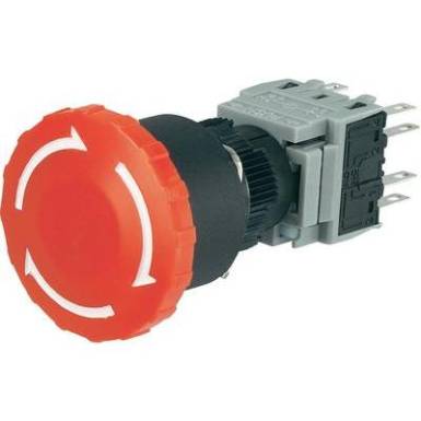 Vészkikapcsoló, 250 V/AC 5 A 2 záró, 2 nyitó Beépítési ∅ 16 mm Conrad LAS1 LAS1-BY-22TSA Vészkikapcsoló, 250 V/AC 5 A 2 záró, 2 nyitó Beépítési ∅ 16 mm Conrad LAS1 LAS1-BY-22TSA