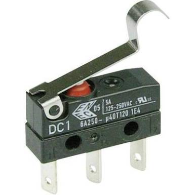 Szubminiatűr kapcsoló, 250 V/AC 1 váltó Laposérintkezős dugó 2,8 x 0,5 mm 250 V/AC IP67 Cherry Switches DC1C-L1SC Szubminiatűr kapcsoló, 250 V/AC 1 váltó Laposérintkezős dugó 2,8 x 0,5 mm 250 V/AC IP67 Cherry Switches DC1C-L1SC