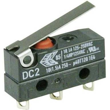 Szubminiatűr kapcsoló, 250 V/AC 1 váltó Forrasztható csatlakozás IP67 Cherry Switches DC2 DC2C-A1LB Szubminiatűr kapcsoló, 250 V/AC 1 váltó Forrasztható csatlakozás IP67 Cherry Switches DC2 DC2C-A1LB