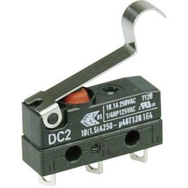 Szubminiatűr kapcsoló, 250 V/AC 1 váltó Forrasztható csatlakozás IP67 Cherry Switches DC2C-A1SC Szubminiatűr kapcsoló, 250 V/AC 1 váltó Forrasztható csatlakozás IP67 Cherry Switches DC2C-A1SC