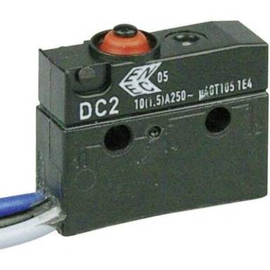 Szubminiatűr kapcsoló, 250 V/AC 1 váltó Litze 500 mm IP67 Cherry Switches DC2C-C3AA Szubminiatűr kapcsoló, 250 V/AC 1 váltó Litze 500 mm IP67 Cherry Switches DC2C-C3AA